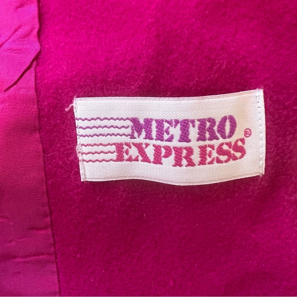 Vintage Metro Express Fuchsia/Magenta Oversized Blazer See Measurements - Picture 7 of 7